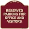 Signmission Parking Reserved Parking for Office and Visitors Heavy-Gauge Aluminum Sign, 18" x 18", BU-1818-23360 A-DES-BU-1818-23360 - alternate 1
